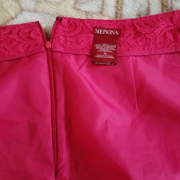 Merona Pink Lace Pencil Skirt - Picture 7 of 8